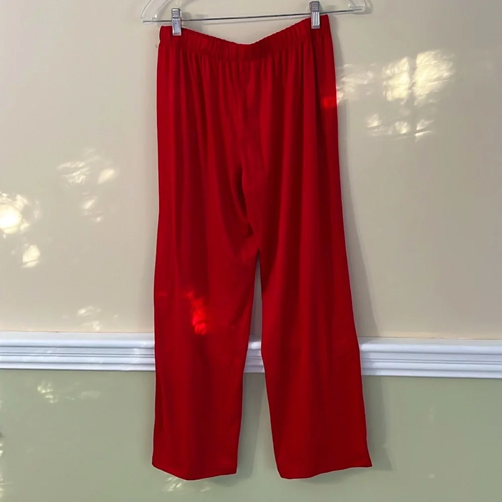 KATE SPADE Red Elasticized Waist Wide Straight Leg Pants NWT